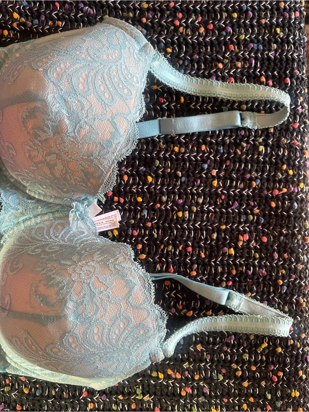 Brand new, never worn Le Mystere Light Blue Lace Underwire Bra - Picture 2 of 6